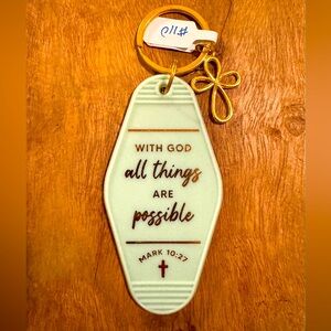With God All Things Are Possible Keychain